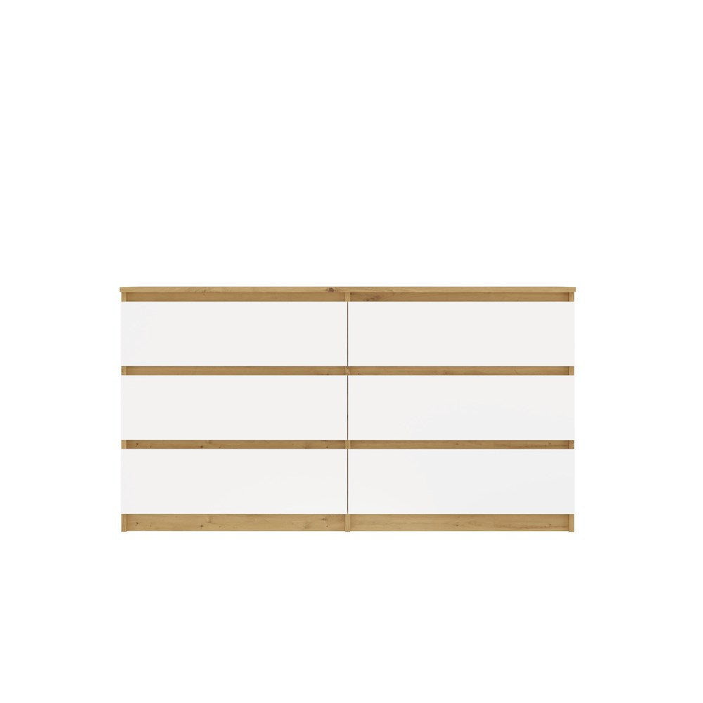 6-Komoda Malwa M6 140 DĄB ARTISAN BIAŁY-6