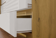 4-Komoda Malwa M6 140 DĄB ARTISAN BIAŁY-4