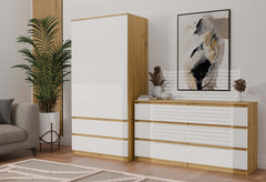 3-Komoda Malwa M6 140 DĄB ARTISAN BIAŁY-3