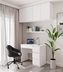 3-Półka Wisząca MILO – Nowoczesna Półka Ścienna Do Pokoju Dziecka BIEL MAT-3