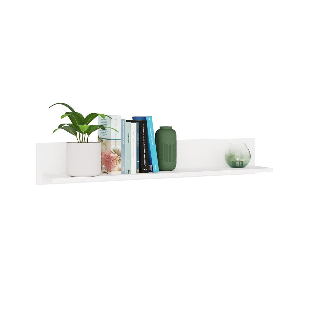 6-Półka Wisząca MILO – Nowoczesna Półka Ścienna Do Pokoju Dziecka BIEL MAT-6