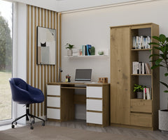 4-Półka Wisząca MILO – Nowoczesna Półka Ścienna Do Pokoju Dziecka BIEL MAT-4