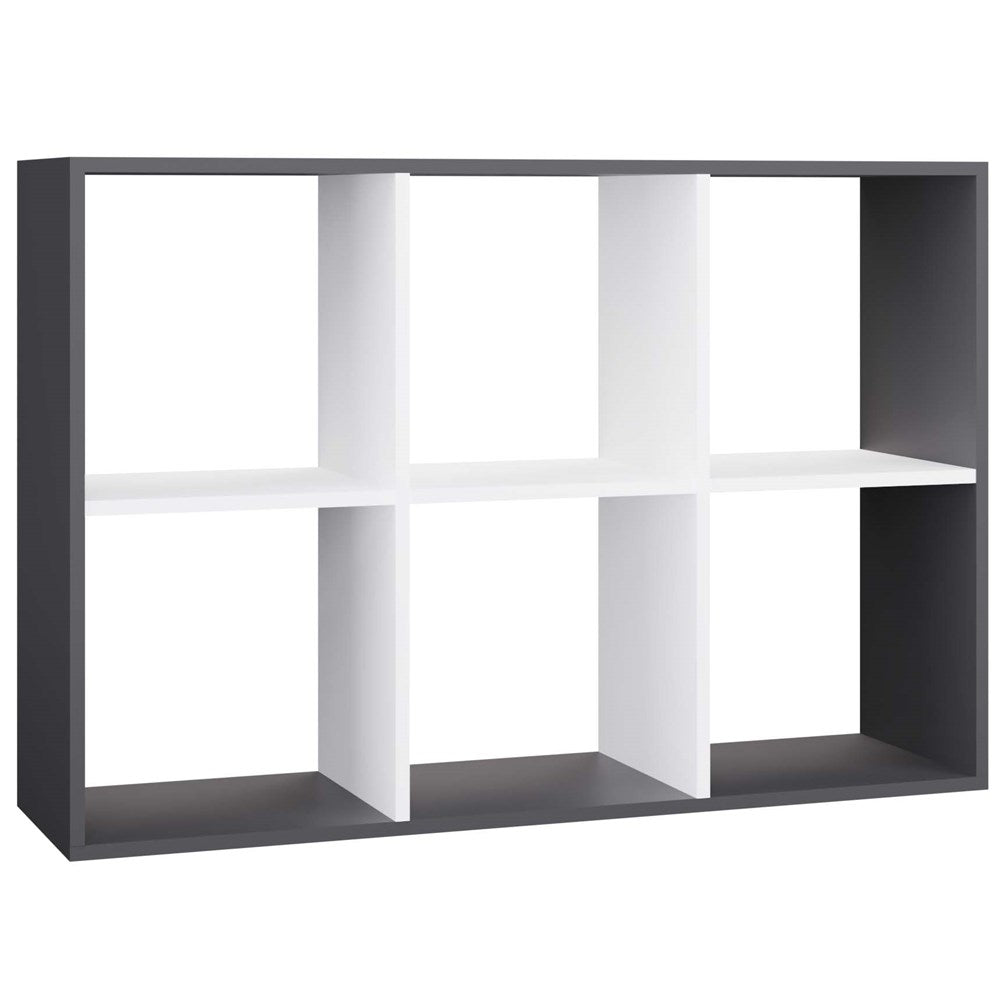 1-Regał Malax 2X3 ANTRACYT BIAŁY-1