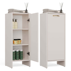 Bathroom Cabinet NINA 1D CASHMERE 1 Door Column Shelf 3 Shelves for Bathroom