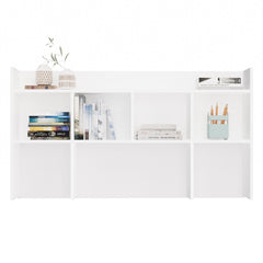 4-Nadstawka do Biurka 130 cm BIAŁA Regał Na Książki Dokumenty-4