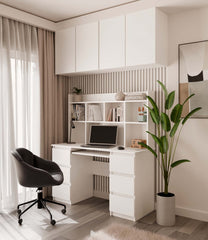 3-Nadstawka do Biurka 130 cm BIAŁA Regał Na Książki Dokumenty-3