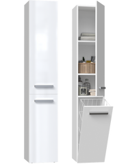 3-Słupek łazienkowy Nel IV BIAŁY POŁYSK-3