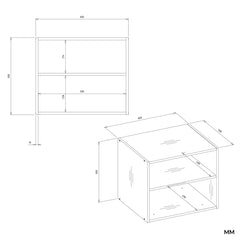 OPENO 60 ESTANTE ADICIONAL BLANCO Modular 60 cm para Dormitorio
