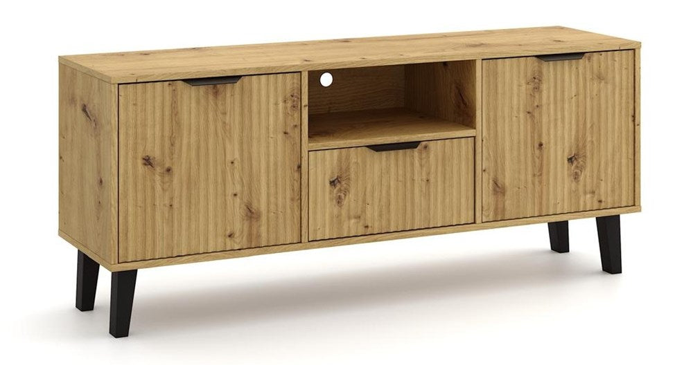 1-SZAFKA RTV Scandi 2D1S SLIM DĄB ARTISAN-1