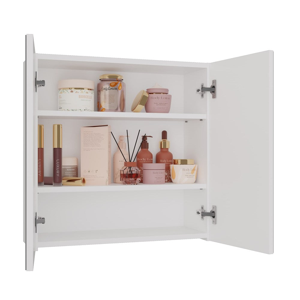 3-Szafka Łazienkowa Wisząca Z Lustrem Nad Umywalkę POLA 2DL 2 Drzwi BIAŁY-3