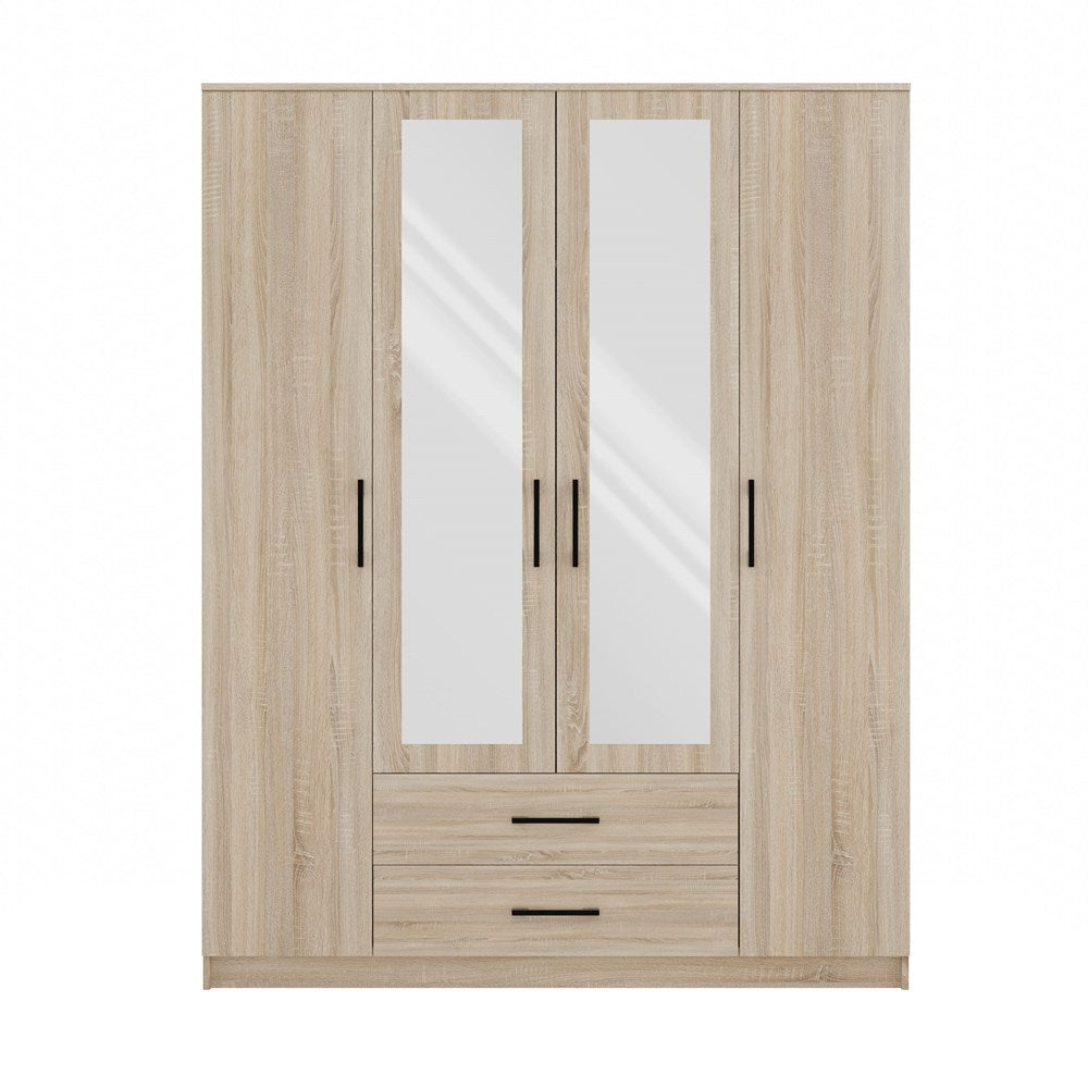 4-Szafa ROMANA 160 Z Lustrem DĄB SONOMA-4