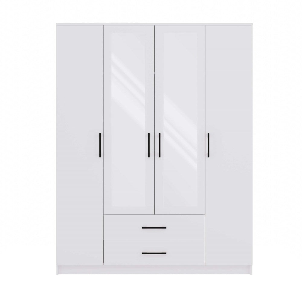 5-Szafa ROMANA 160 Z Lustrem BIAŁA-5