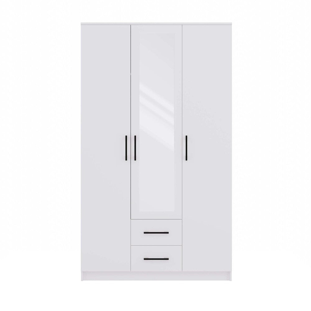 5-Szafa ROMANA 120 Z Lustrem BIAŁA-5