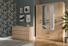 3-Szafa ROMANA 160 Z Lustrem DĄB SONOMA-3
