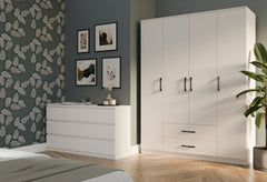 3-Szafa ROMANA 160 BIAŁA Bez Lustra-3