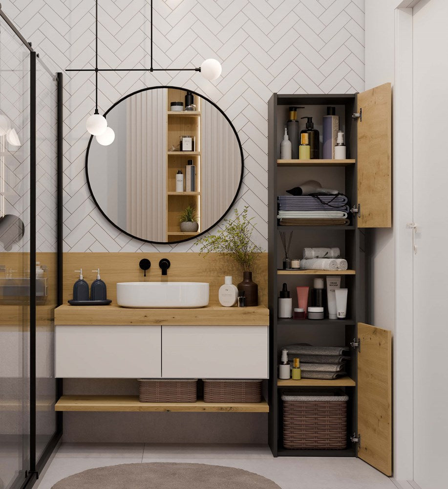 5-Słupek łazienkowy Sara S40 ANTRACYT DĄB ARTISAN-5