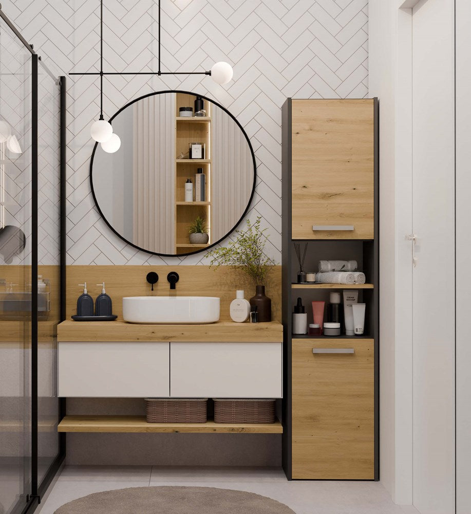 4-Słupek łazienkowy Sara S40 ANTRACYT DĄB ARTISAN-4