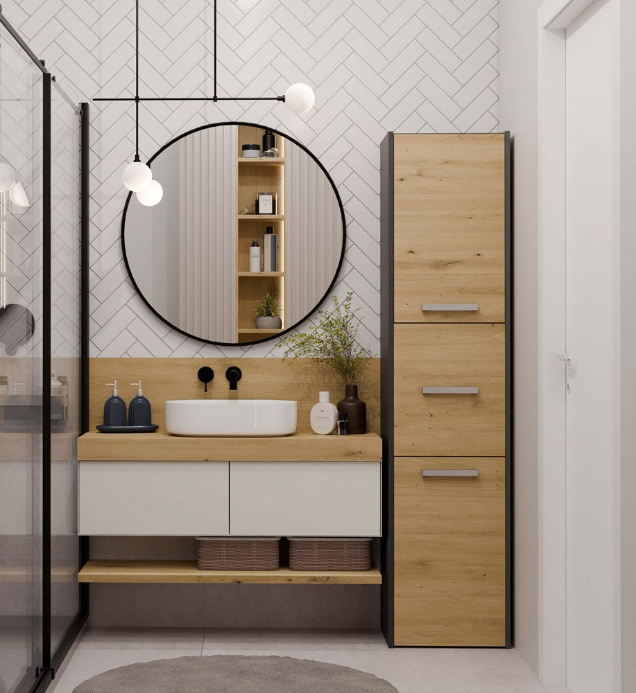 4-Słupek łazienkowy Sara S43 ANTRACYT DĄB ARTISAN-4