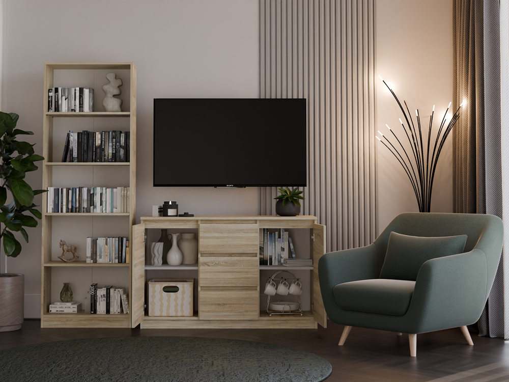 3-Komoda Malwa 2D3S DĄB SONOMA-3