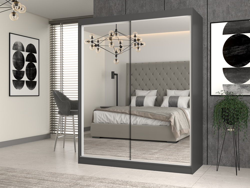 Iga Wardrobe 160/A ANTHRACITE ARTISAN