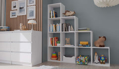 3-Regał Step 4X4 BIAŁY-3