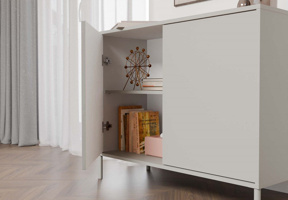 5-Komoda KAMARO 2D SLIM/GŁADKI KASZMIR Lamele Front Ryflowany + Klasyczny-5