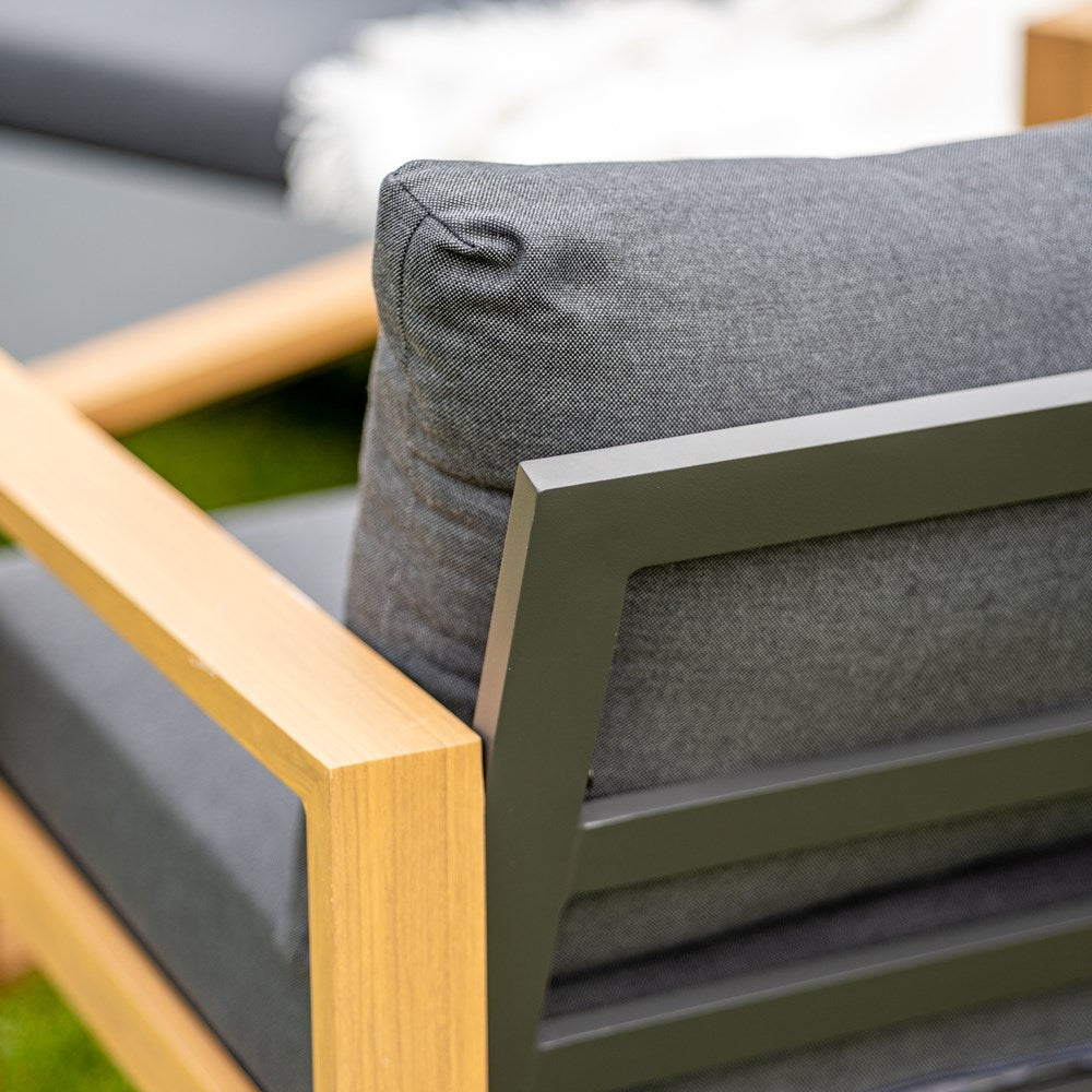 8-Zestaw Mebli Ogrodowych DUISBURG Sofa Fotel Stolik ANTRACYT / BRĄZOWY-8
