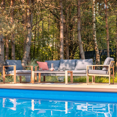 3-Zestaw Mebli Ogrodowych DUISBURG Sofa Fotel Stolik ANTRACYT / BRĄZOWY-3