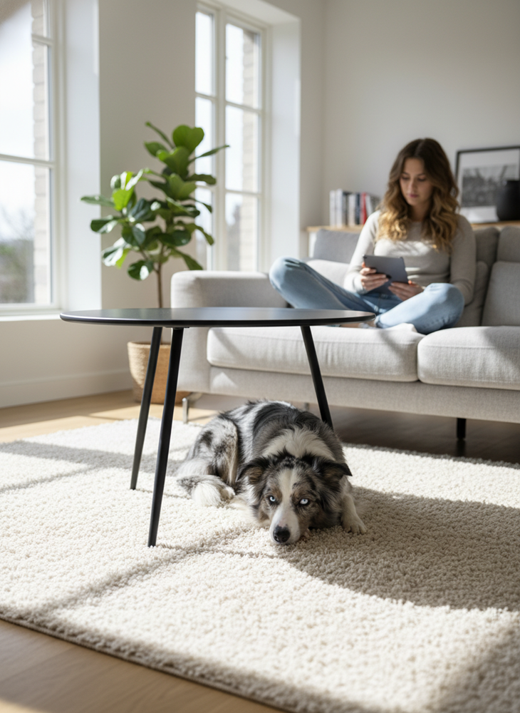 4-Stolik Kawowy Ogrodowy VIBE 60 Cm Stalowy 3 Nogi Szary-4