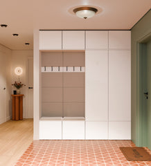 HAGA IV Wardrobe 2Sz2W WHITE 2x Wardrobe + 2x Coat Rack for Hallway