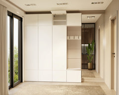 HAGA IV Wardrobe 3Sz1W WHITE 3x Wardrobe + Hallway Hanger
