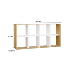 4-Regał Malax 2X4 DĄB ARTISAN BIEL-4