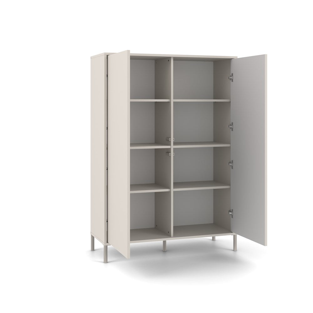 10-Witryna KAMARO 2DD SLIM/GŁADKI KASZMIR BEŻ Lamele Front Ryflowany + Klasyczny-10