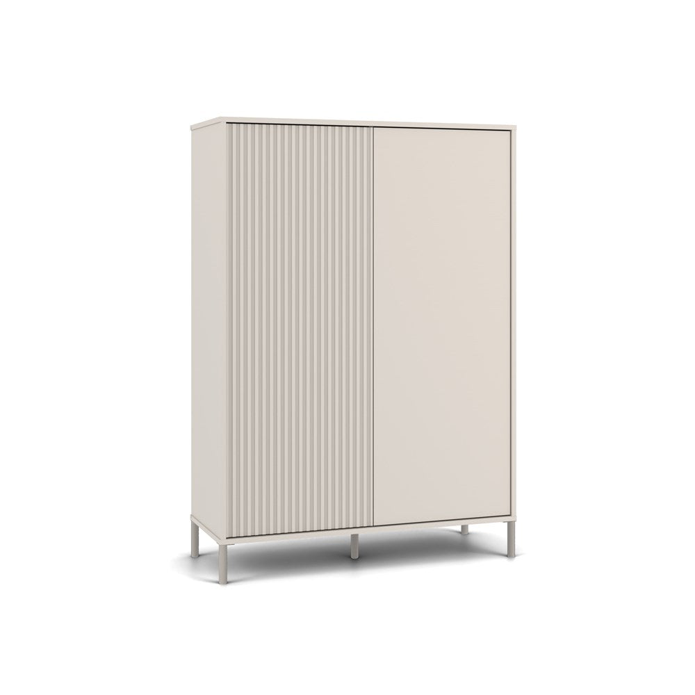 9-Witryna KAMARO 2DD SLIM/GŁADKI KASZMIR BEŻ Lamele Front Ryflowany + Klasyczny-9