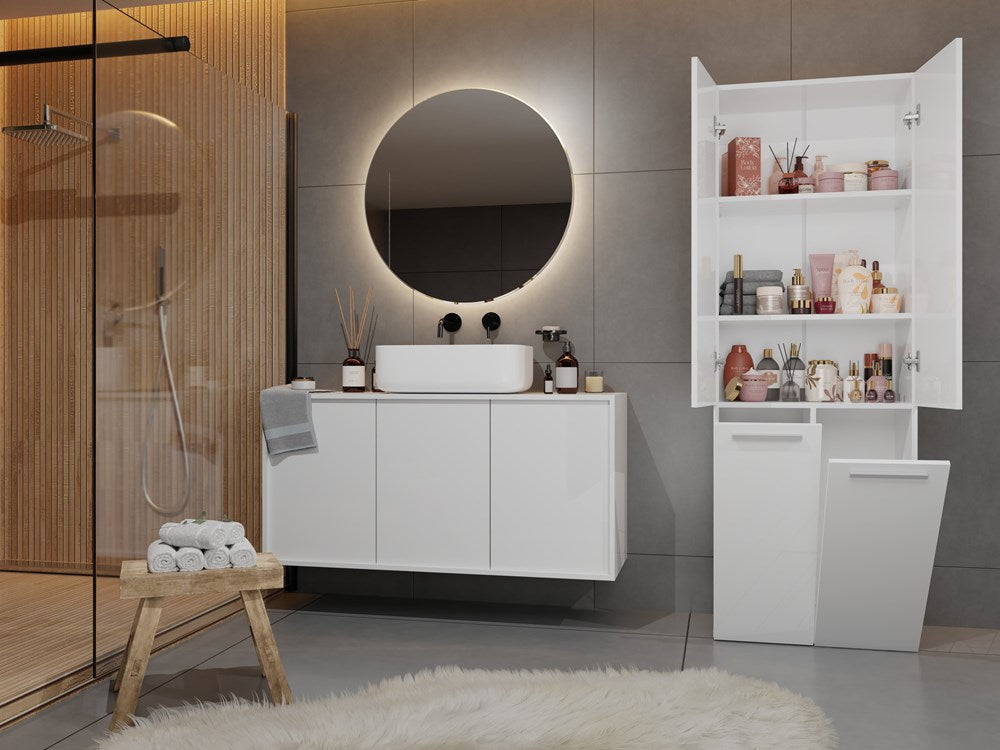 6-Słupek łazienkowy Nel 2K/DD BIAŁY-6