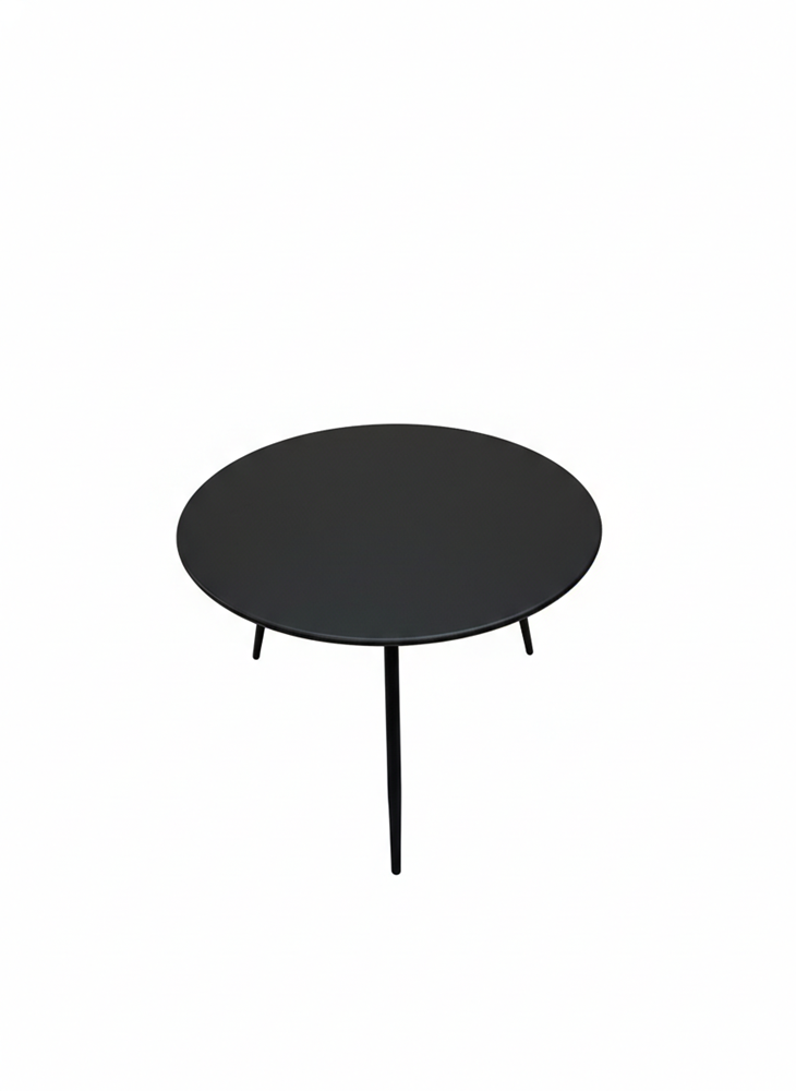 10-Stolik Kawowy Ogrodowy VIBE 60 Cm Stalowy 3 Nogi Szary-10