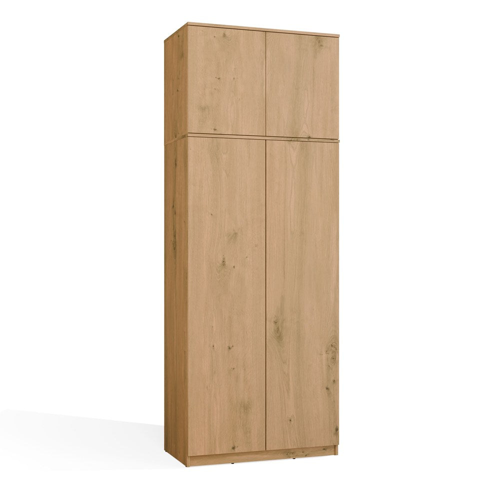 Wardrobe with Top Section SD-90 Doors Shelves OAK ARTISAN For Dressing Room Bedroom Office