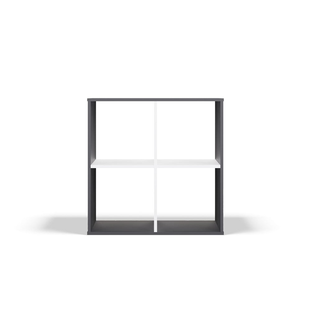 7-Regał Malax 2x2 ANTRACYT BIAŁY-7