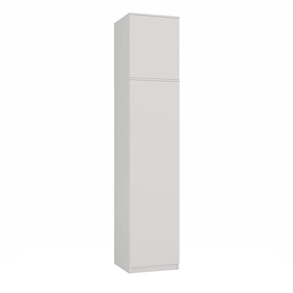Wardrobe with Top Section SD-50 Doors Shelves MAT WHITE for Dressing Room Office Room