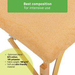 -1-1-piece terry sheet for folding tables – 60/165 cm, beige-1