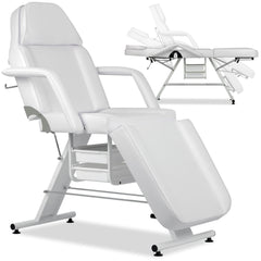 --ARIA BIANCO beauty chair with trays, white-