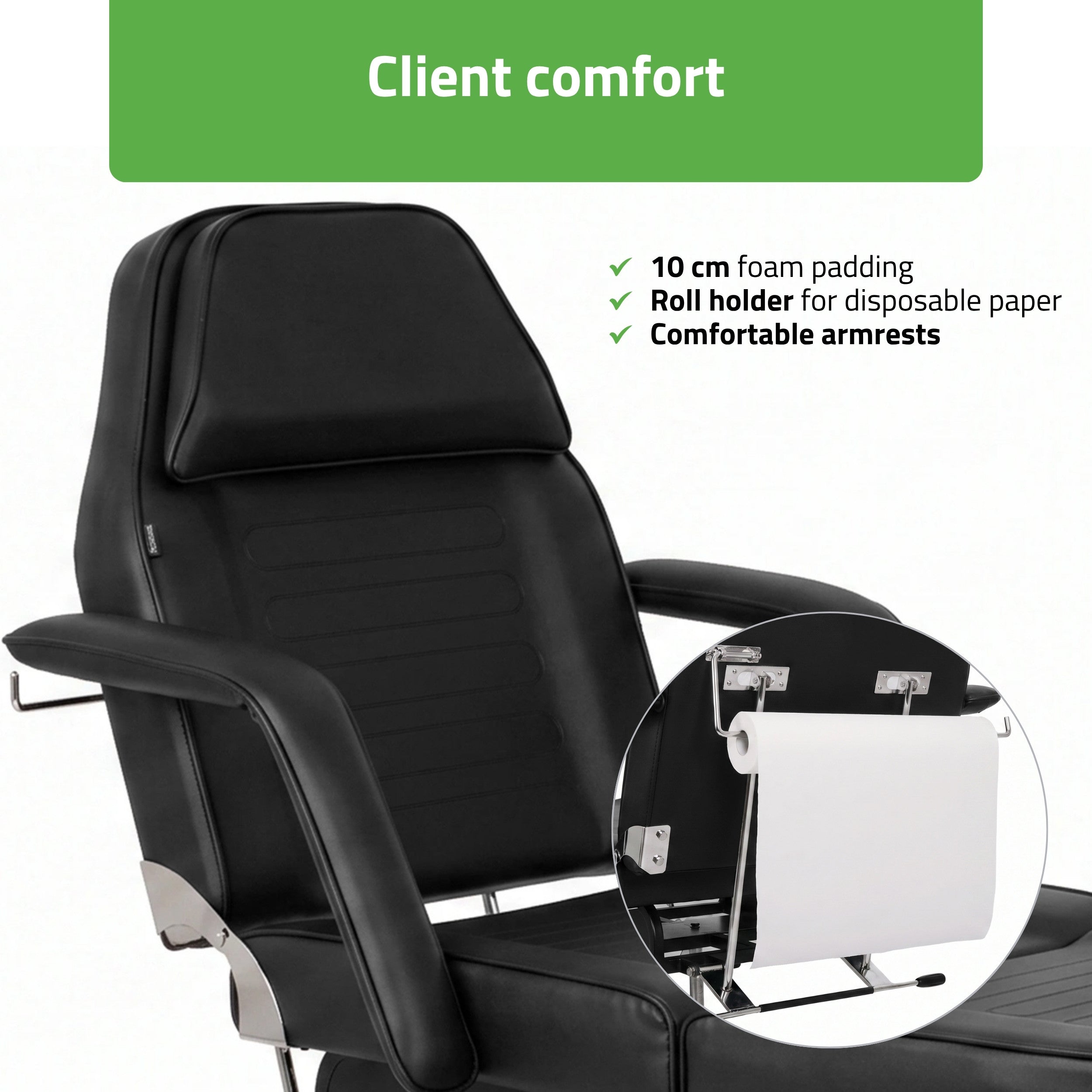 -5-Alora Black Hydraulic Beauty Chair | Habys-5
