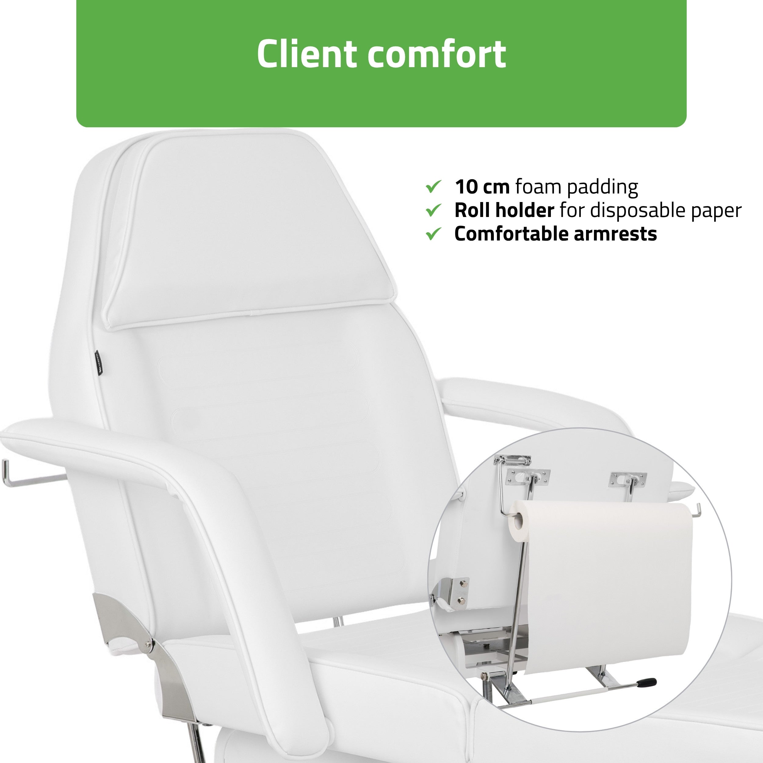 -5-Alora White Hydraulic Beauty Chair | Habys-5