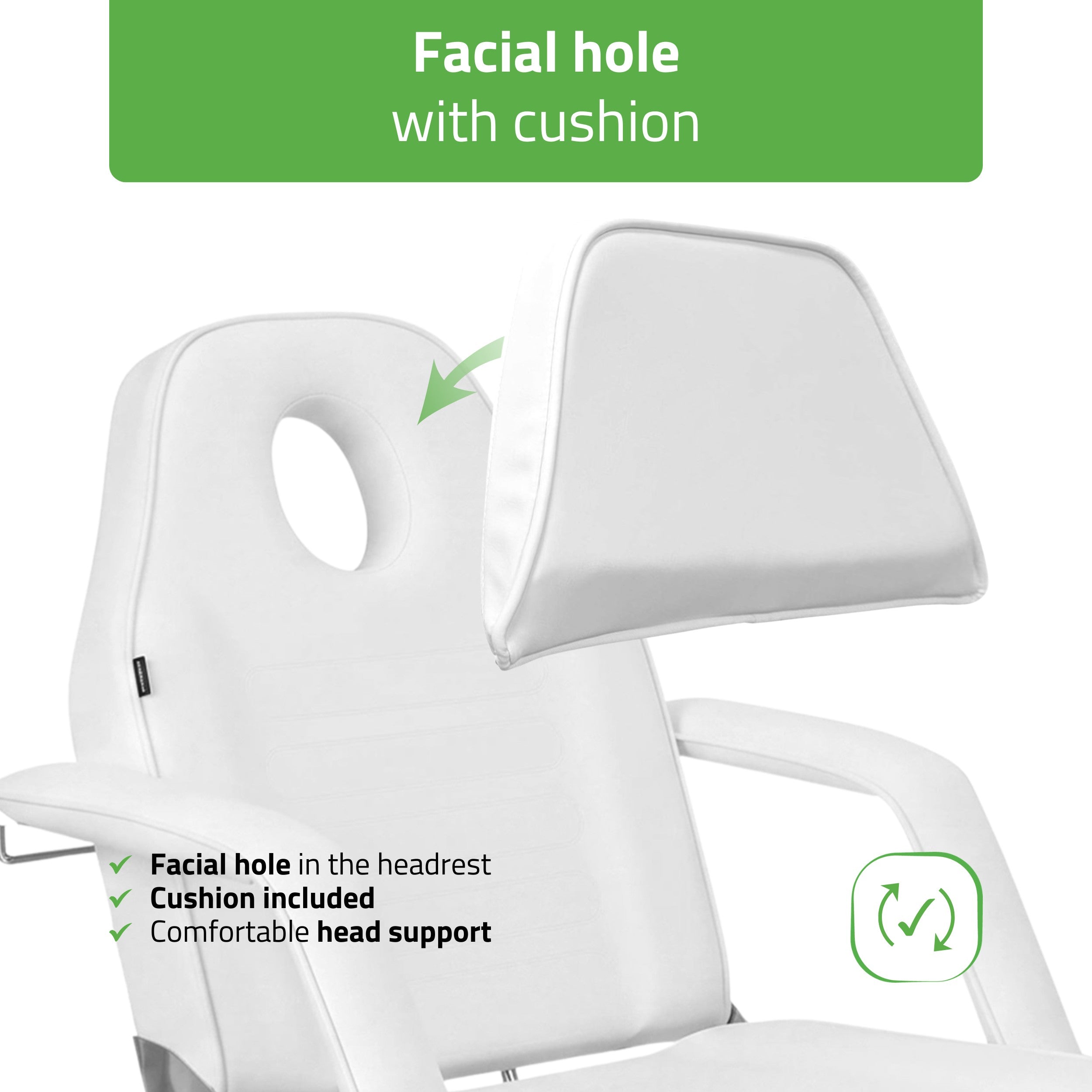 -6-Alora White Hydraulic Beauty Chair | Habys-6