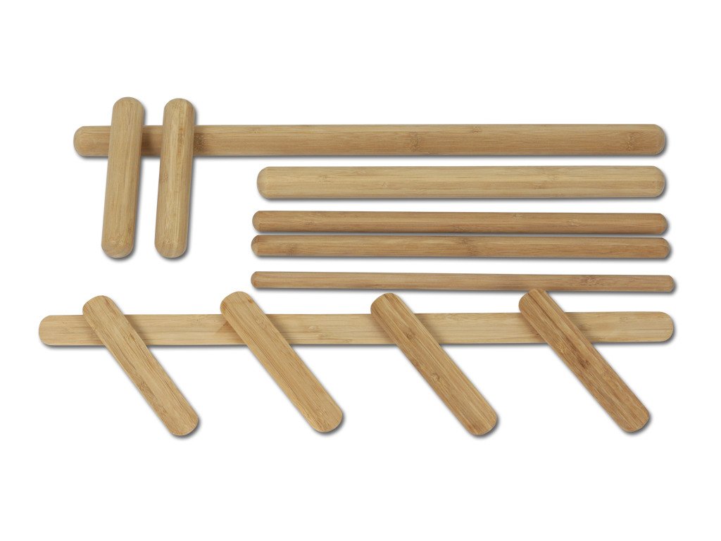 --Bamboo massage  sticks set-