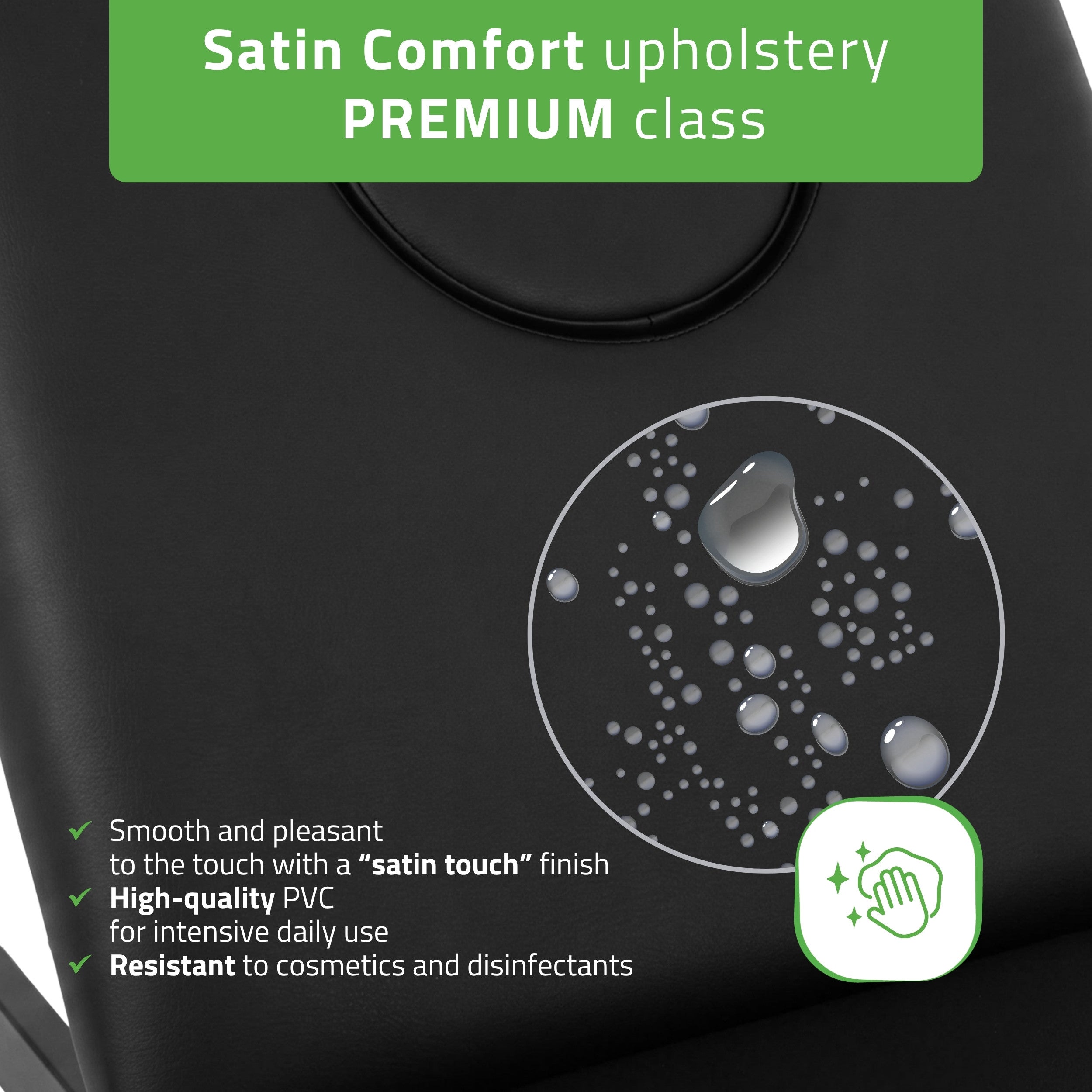 -2-Camilla ERGO 2 electric heated beauty bed for massage and SPA treatments Satin Comfort k715 black-2