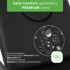 -2-Camilla ERGO 2 electric heated beauty bed for massage and SPA treatments Satin Comfort k715 black-2