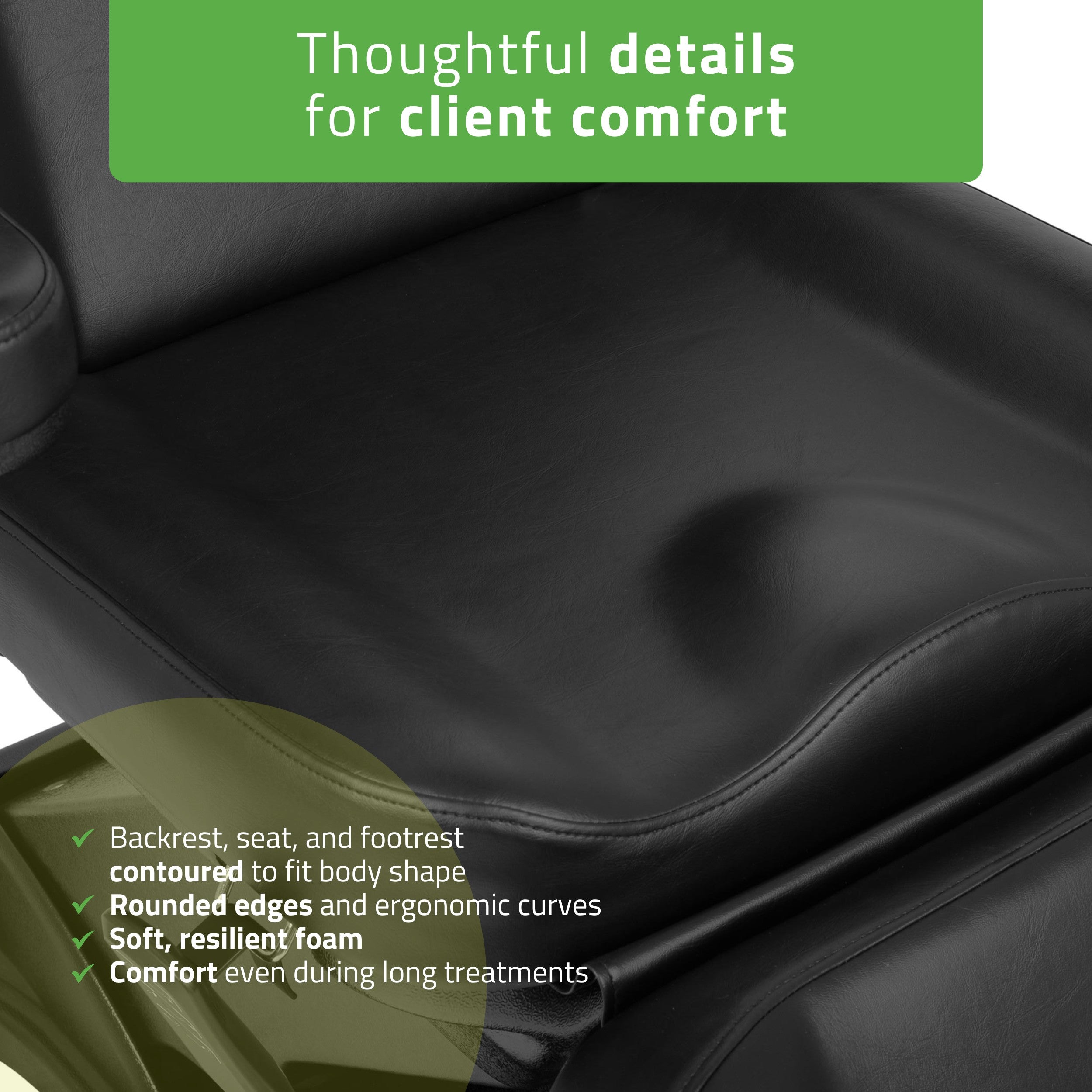 -9-Cosmetic treatment chair, electric Elara PRO 4, black-9