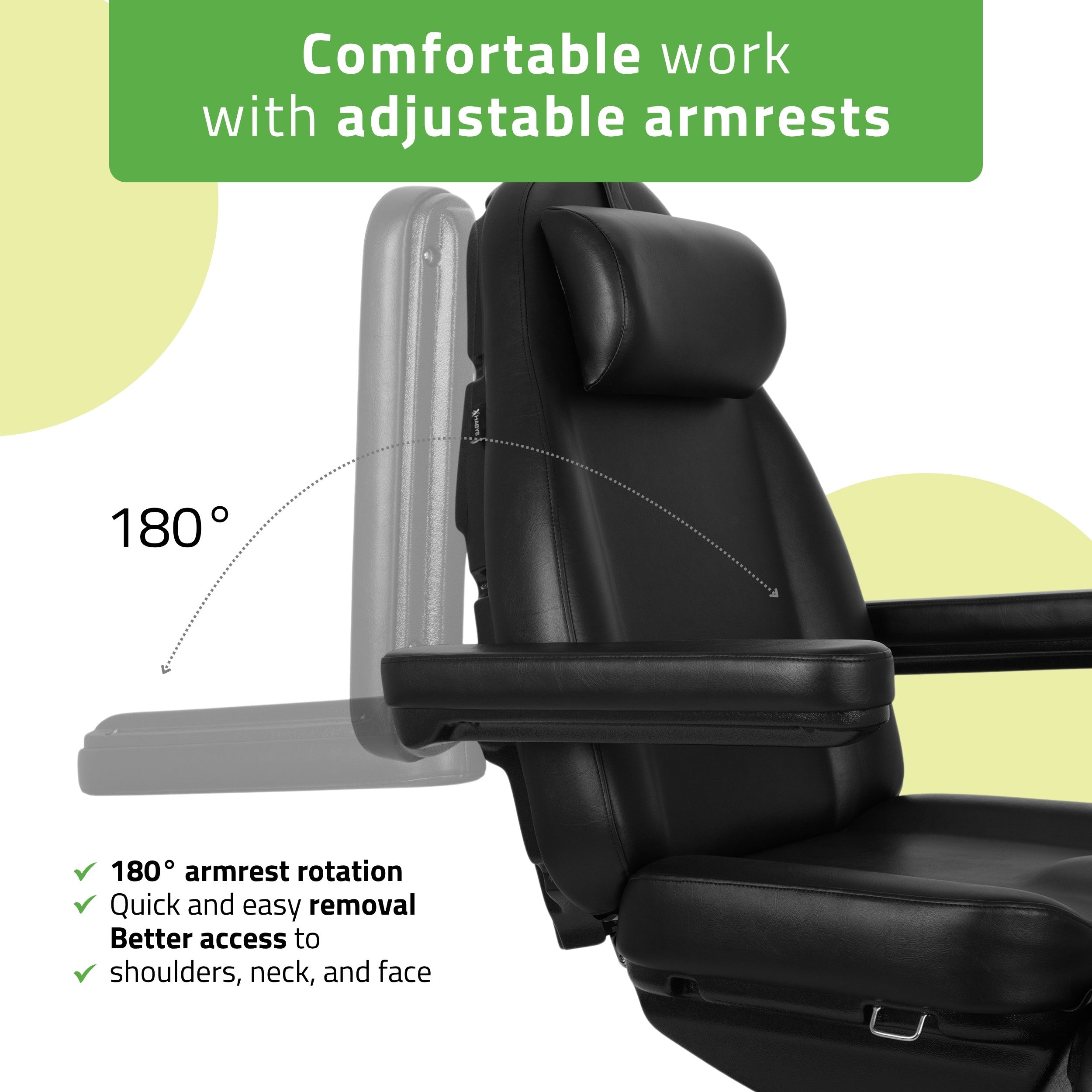 -4-Cosmetic treatment chair, electric Elara PRO 4, black-4