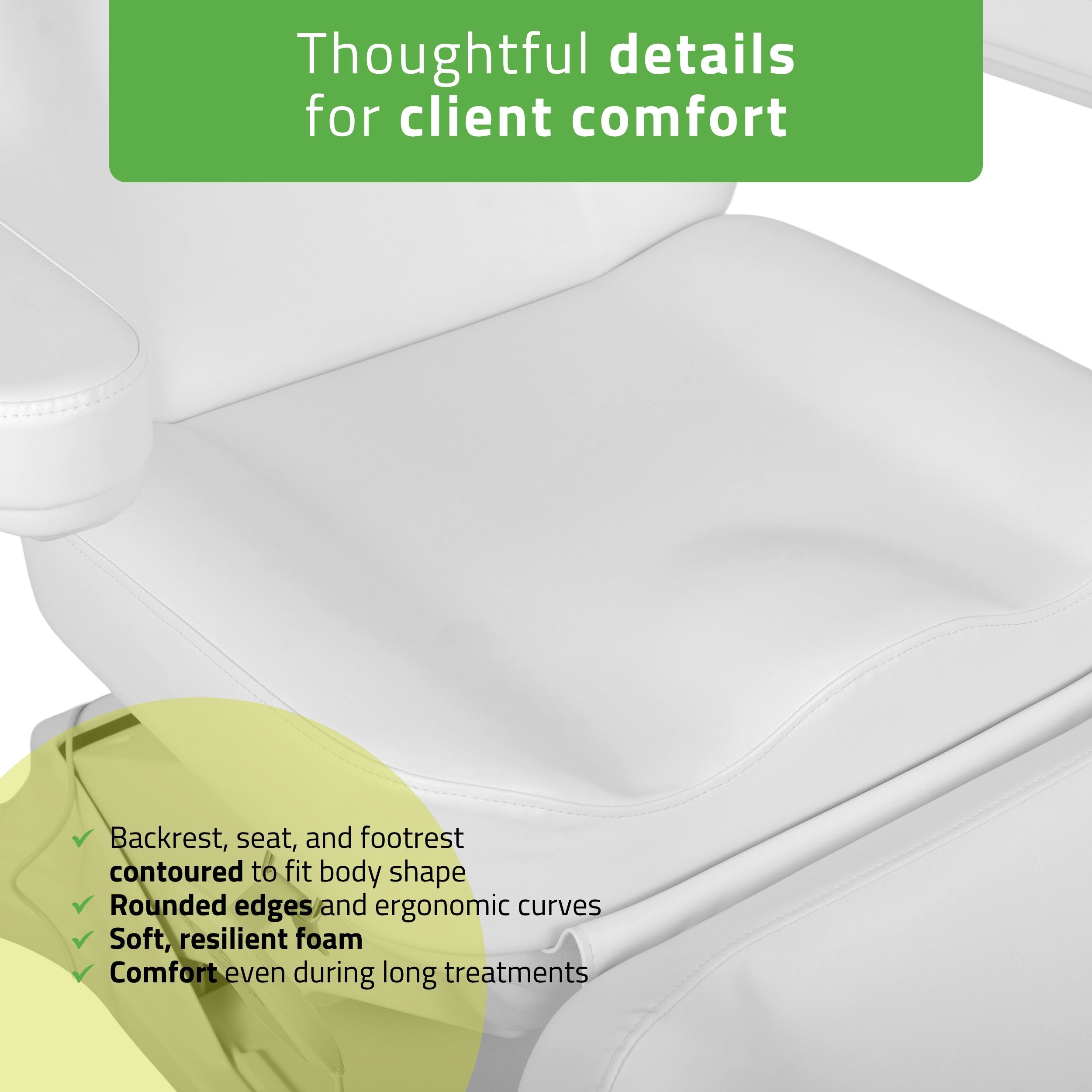 -3-Cosmetic treatment chair, electric Elara PRO 4, white-3